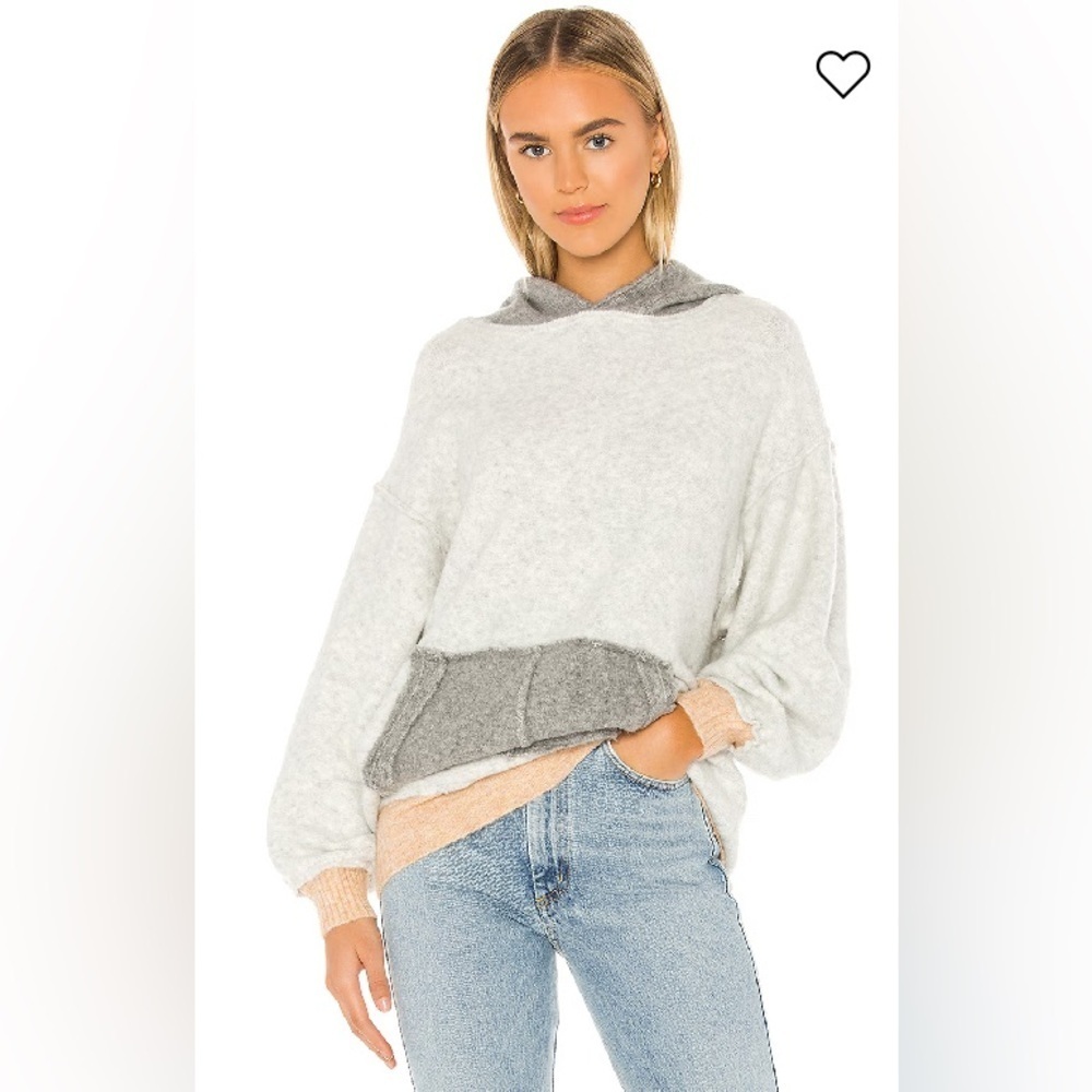 Free People Women's Significant Other Hoodie Sweater Gray Size M EUC